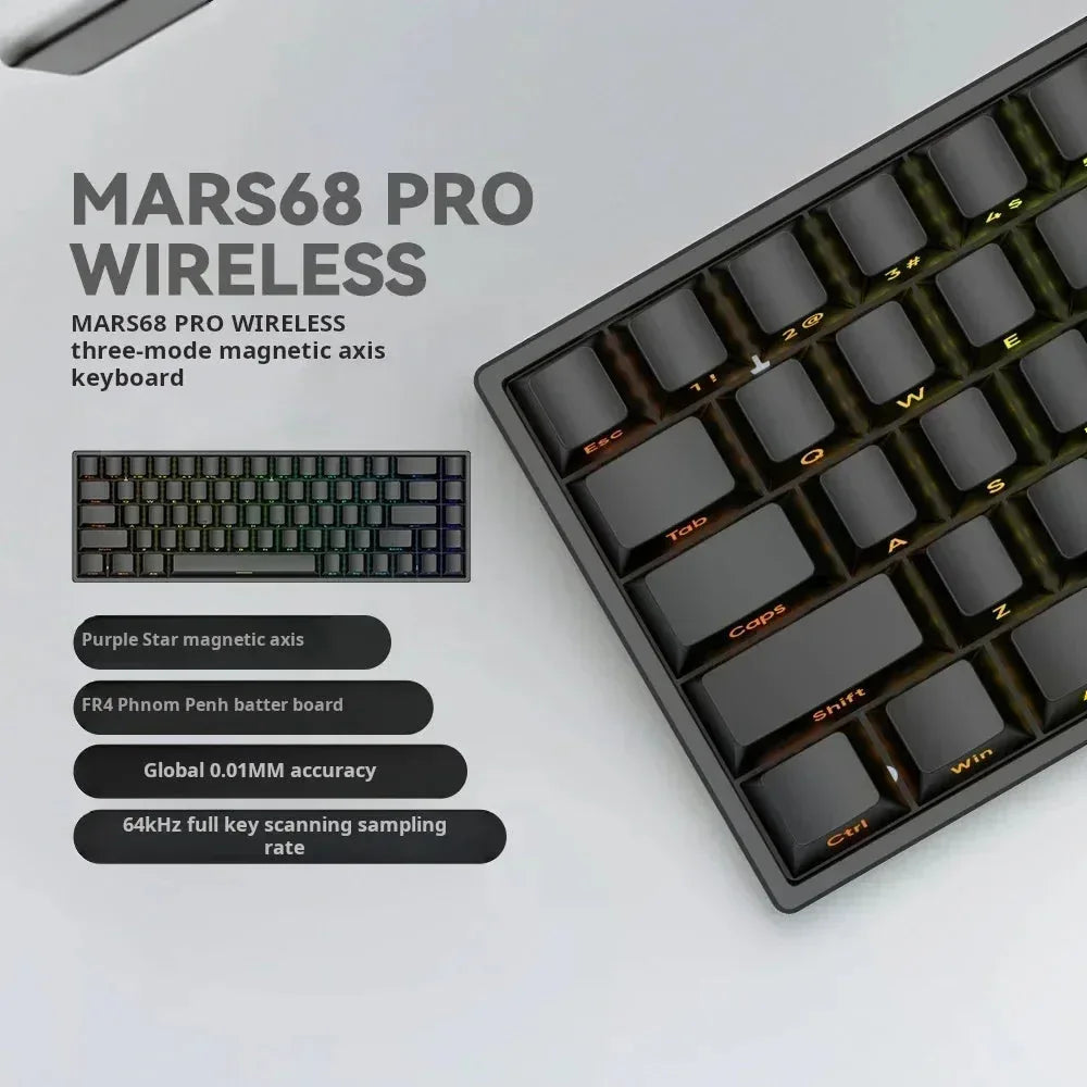 Mars68 PRO Magnetic Switch Gaming Keyboard Attach Shark™ - RS Store