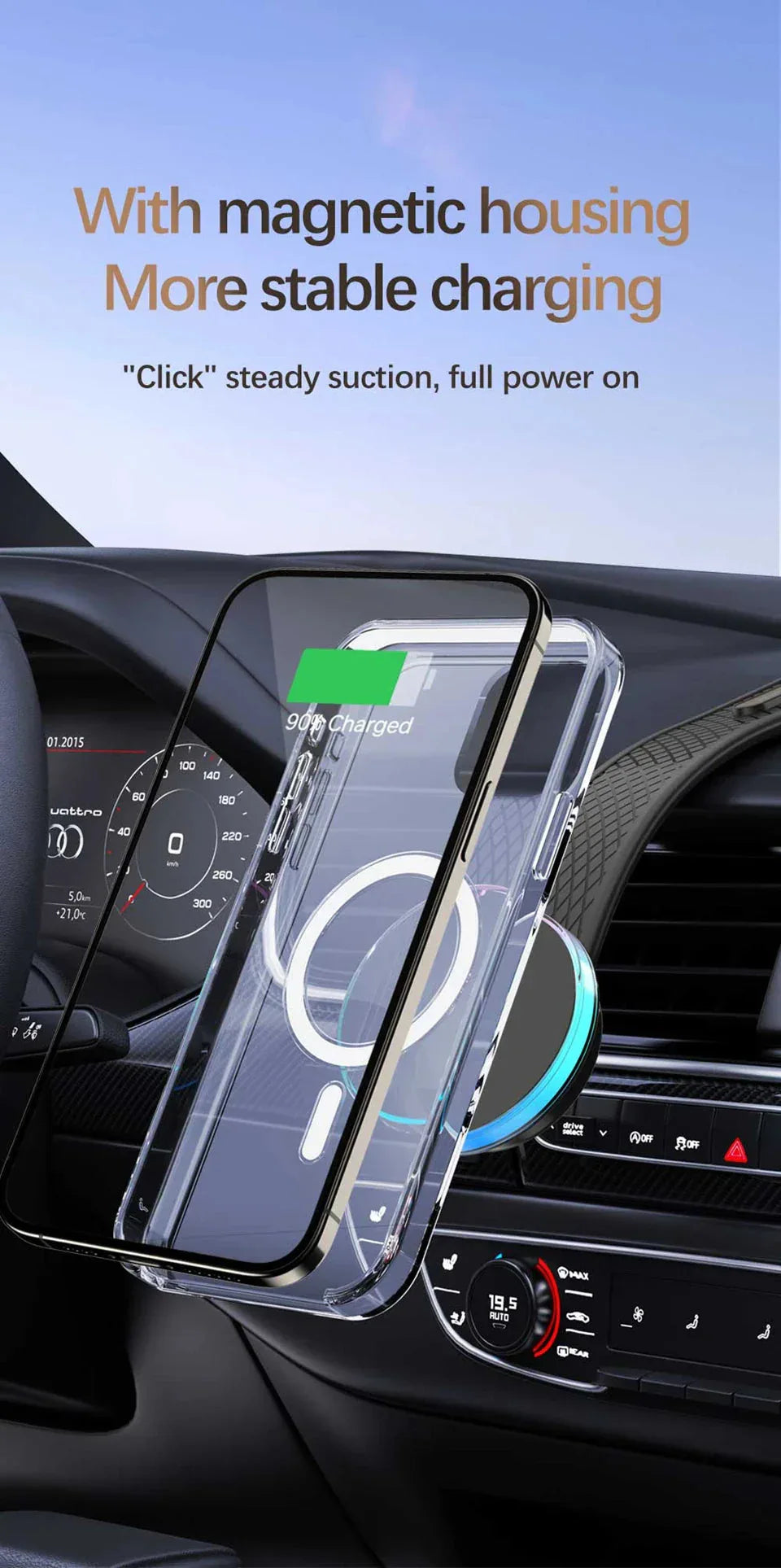 Magnetic Wireless Charger Car Adjustable Phone Holder™ - RS Store