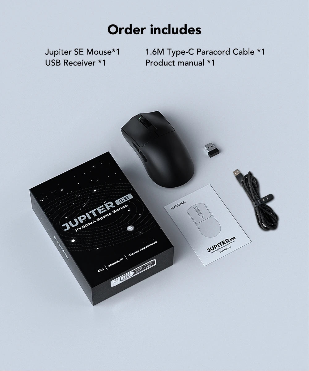 Wireless Mouse PAW3395 Sensor 26000DPI Kysona™