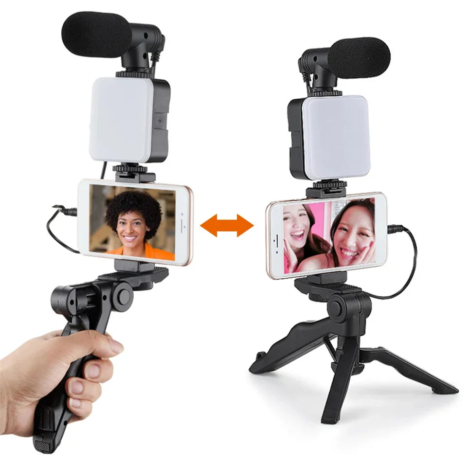 Smartphone Vlogging Kit With Tripod Phone Holder Sttkgzd™