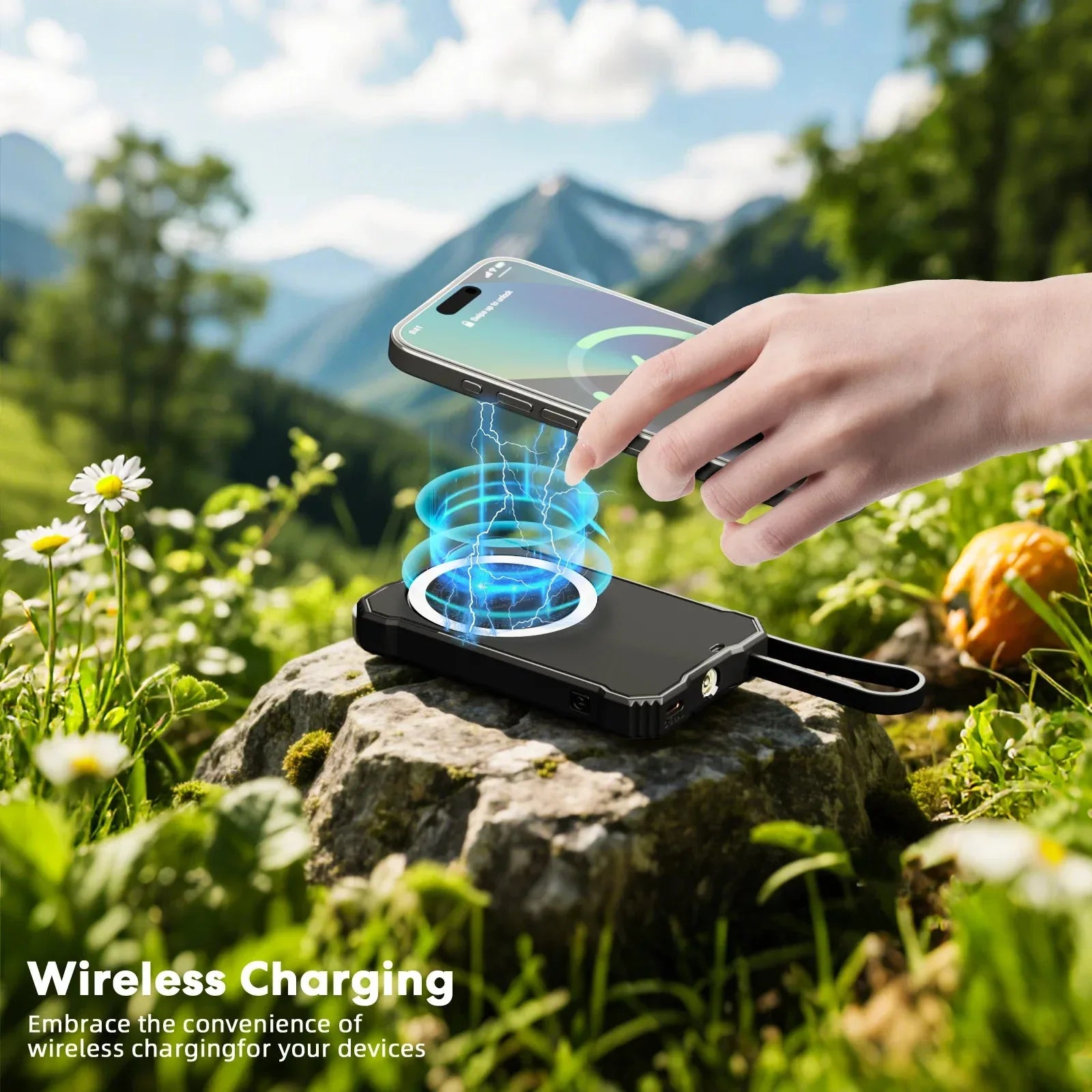 15W Magnetic Wireless 5000mAh Solar Power Bank™ - RS Store