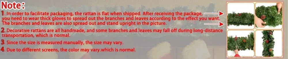 2.7M Christmas Garlands With Pinecones Red Berries™ - RS Store