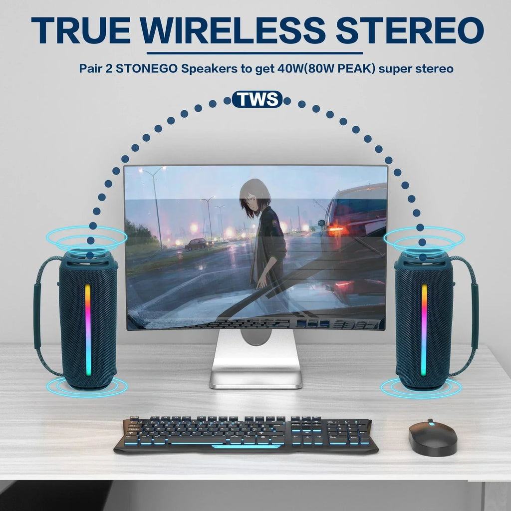 Outdoor Portable Bluetooth 53 Wireless Speaker Stonego™ - RS Store