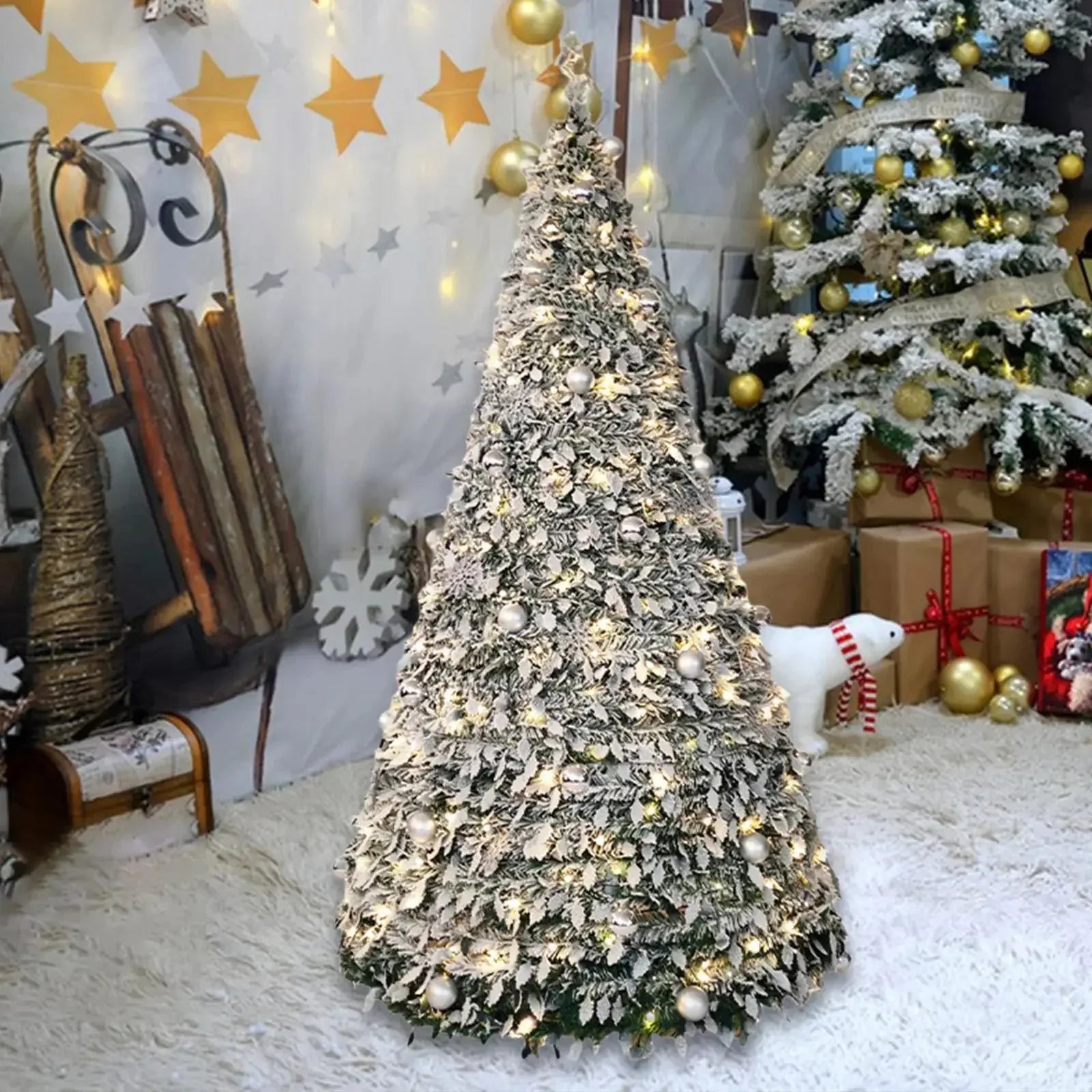 150/180/210CM Foldable Christmas Tree with Decorative Lights™ - RS Store