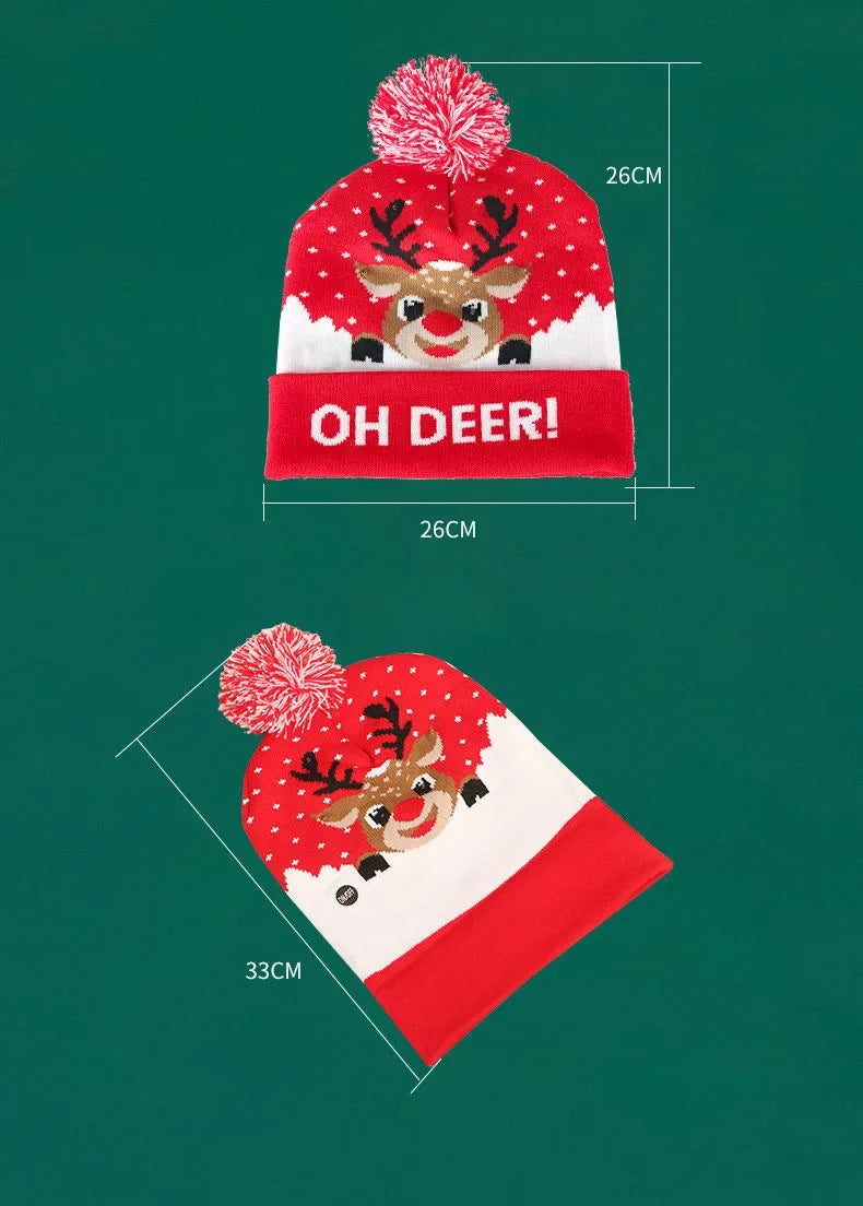 Christmas LED Knit Hat Light-Up Beanie™ - RS Store