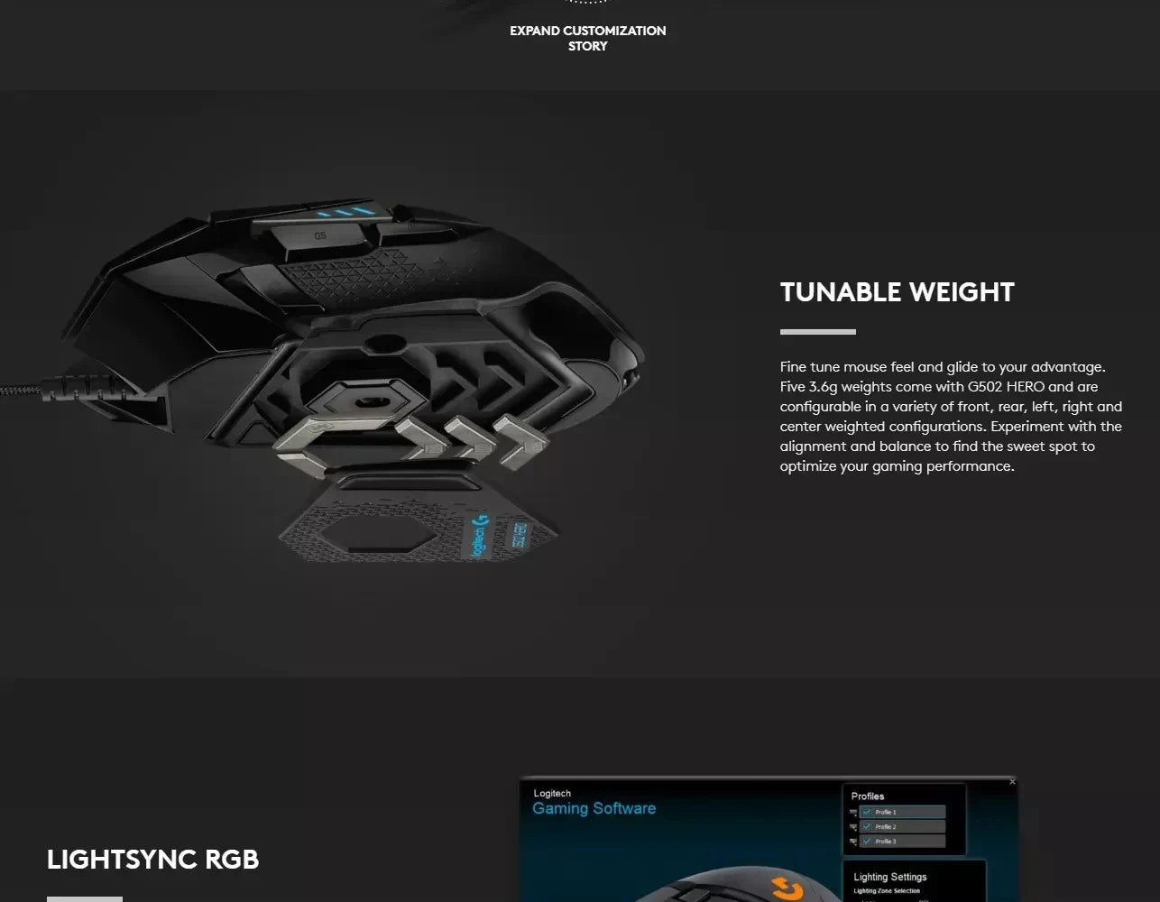 G502 HERO Professional Gaming Mouse 25600DPI Logitech™