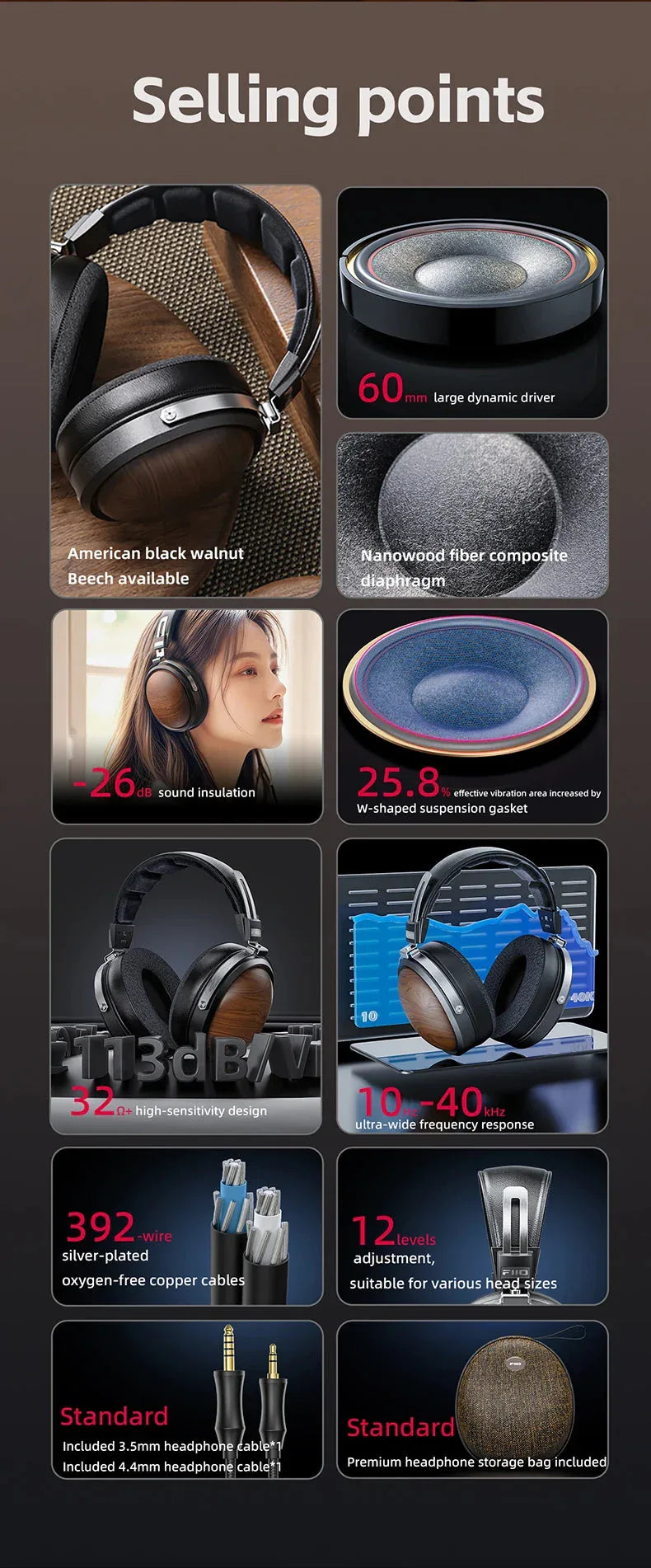 Closed-Back Over-Ear Headphones FiiO™ - RS Store