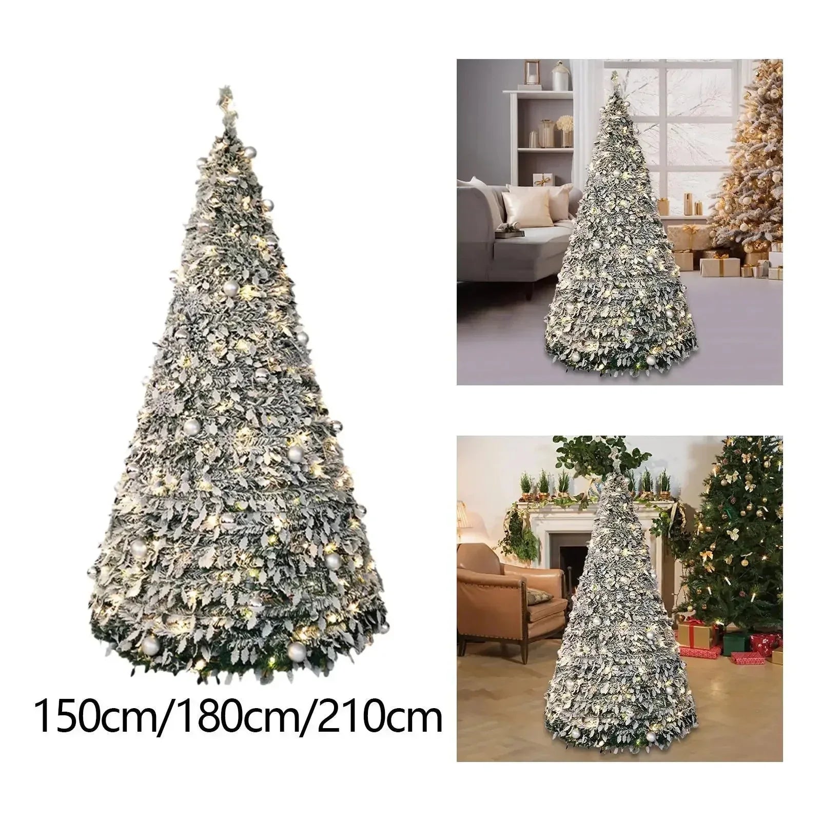 150/180/210CM Foldable Christmas Tree with Decorative Lights™ - RS Store
