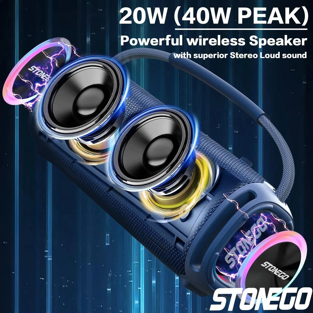 Outdoor Portable Bluetooth 53 Wireless Speaker Stonego™ - RS Store