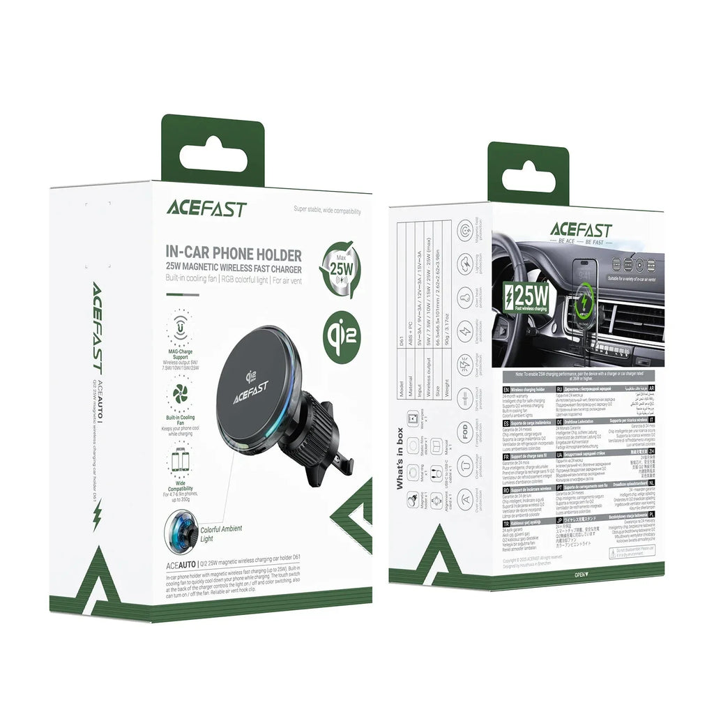 Qi2 25W Magnetic Wireless Fast Charging Car Holder Acefast™ - RS Store