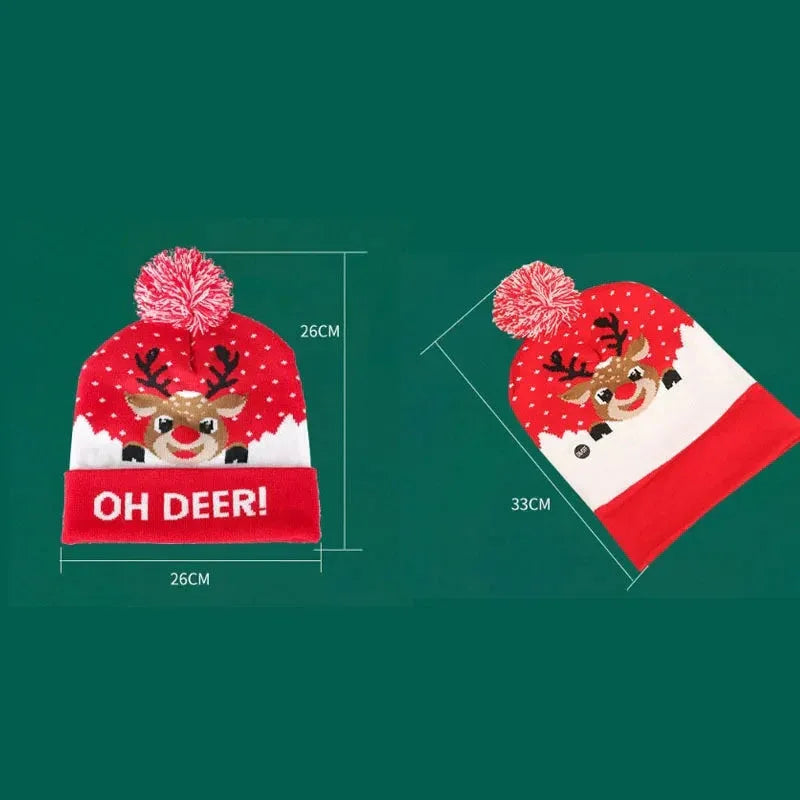 Christmas LED Knit Hat Light-Up Beanie™ - RS Store