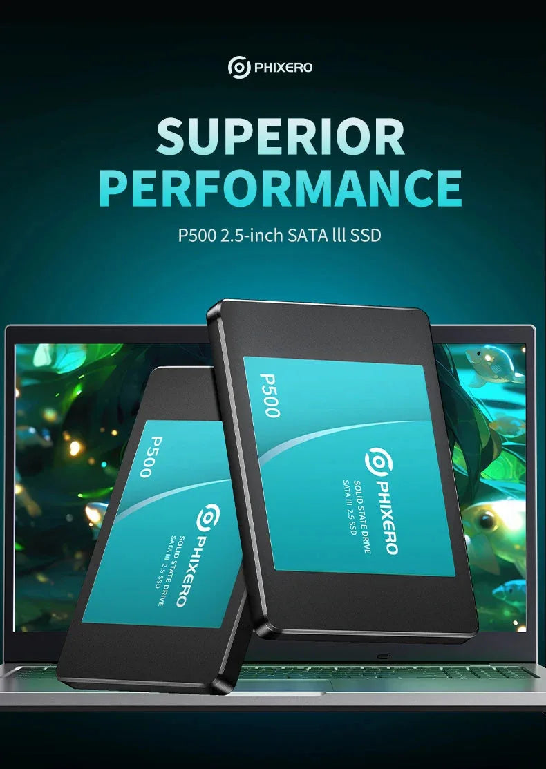 PHIXERO SSD HDD 2.5 Hard Disk SSD 1TB 2TB 512GB 128GB 256GB™ - RS Store