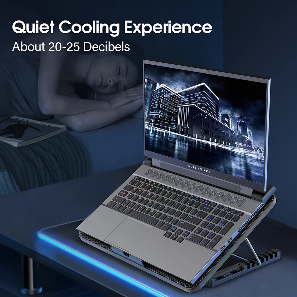 15.6-17.3inch Laptop Cooling Pad with 6 Quiet Fans Coolcold™