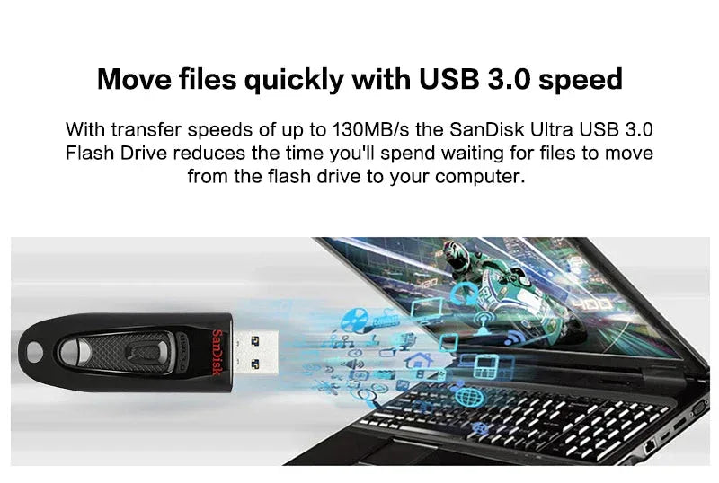 Black PenDrive CZ48 SanDisk 100% Original USB™ - RS Store