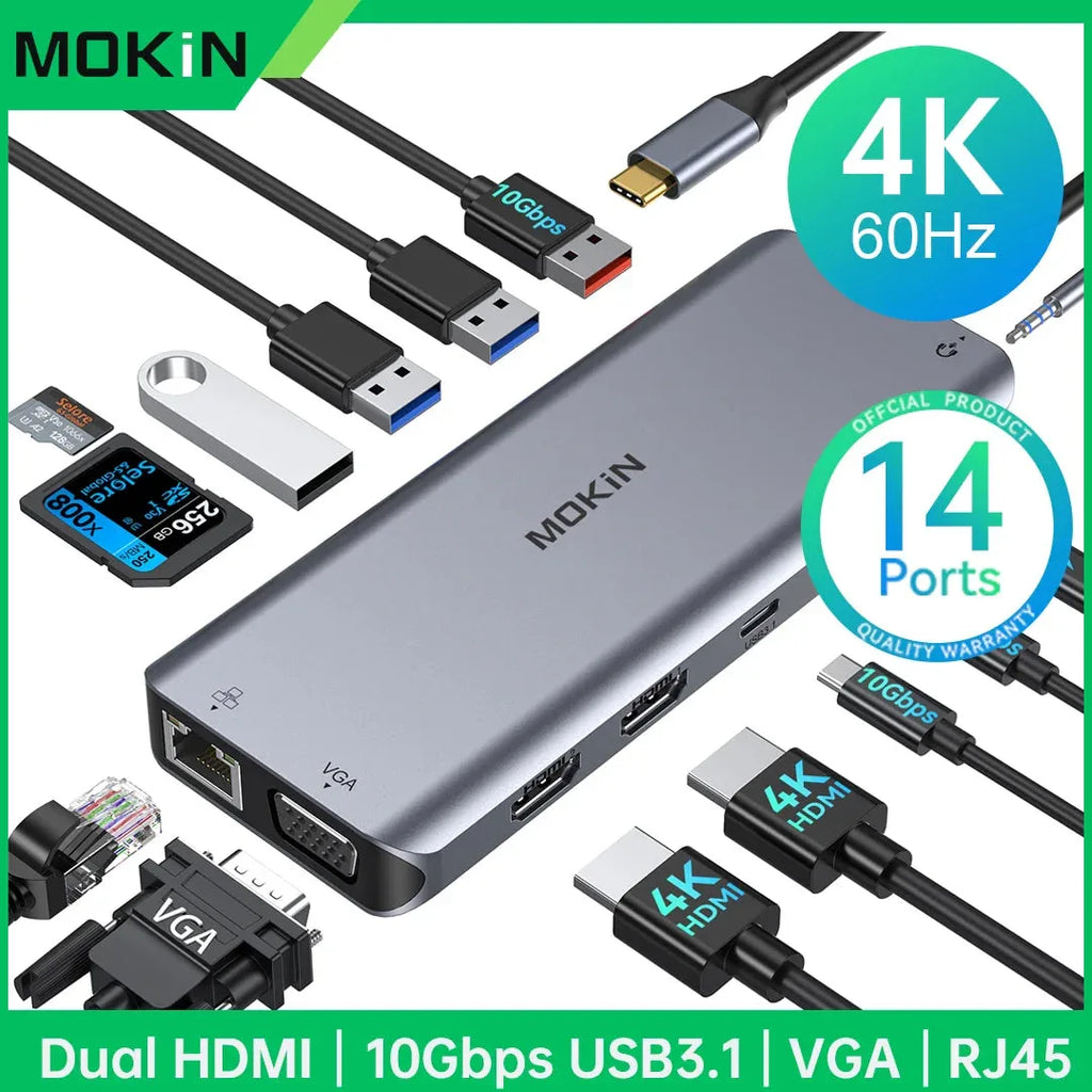MOKiN USB C HUB 4K 60Hz™ - RS Store