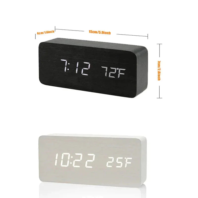 Wooden Digital Alarm Clock Niditon™ - RS Store