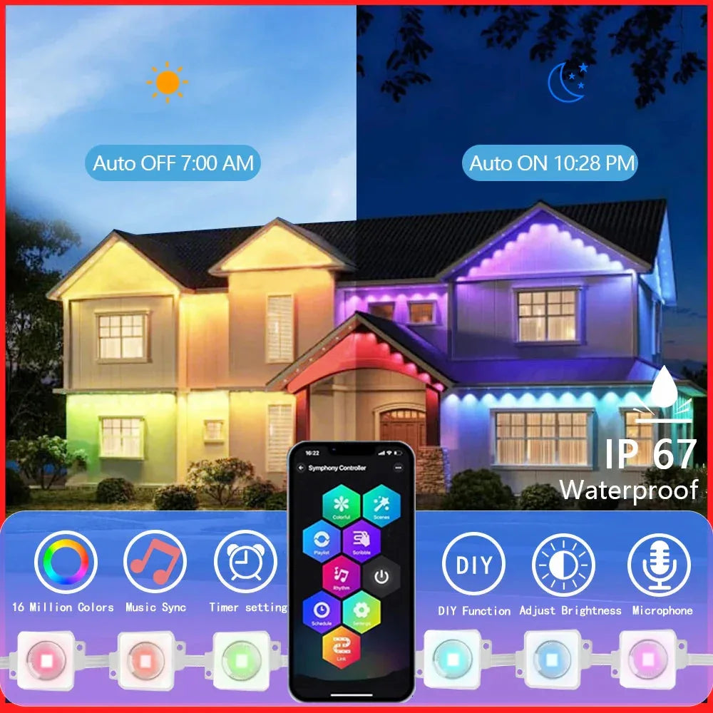 Permanent Outdoor LED String Lights MIMIRGB™ - RS Store