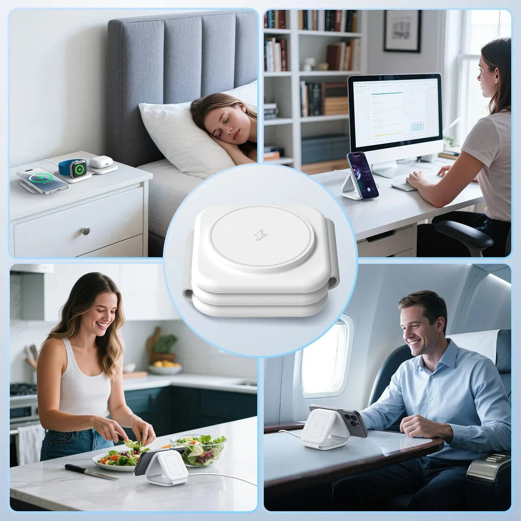 Magnetic Wireless Charger 3 in 1 Foldable 15W™ - RS Store