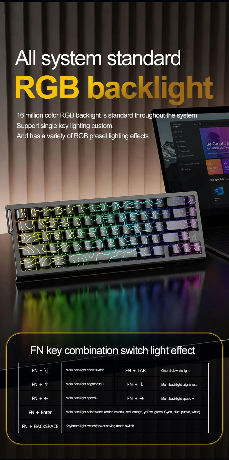 Magnetic Gaming Keyboard ATTACK SHARK™ - RS Store