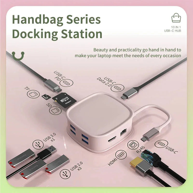 FC&EC USB C HUB Type C Adapter 10 in 1™ - RS Store