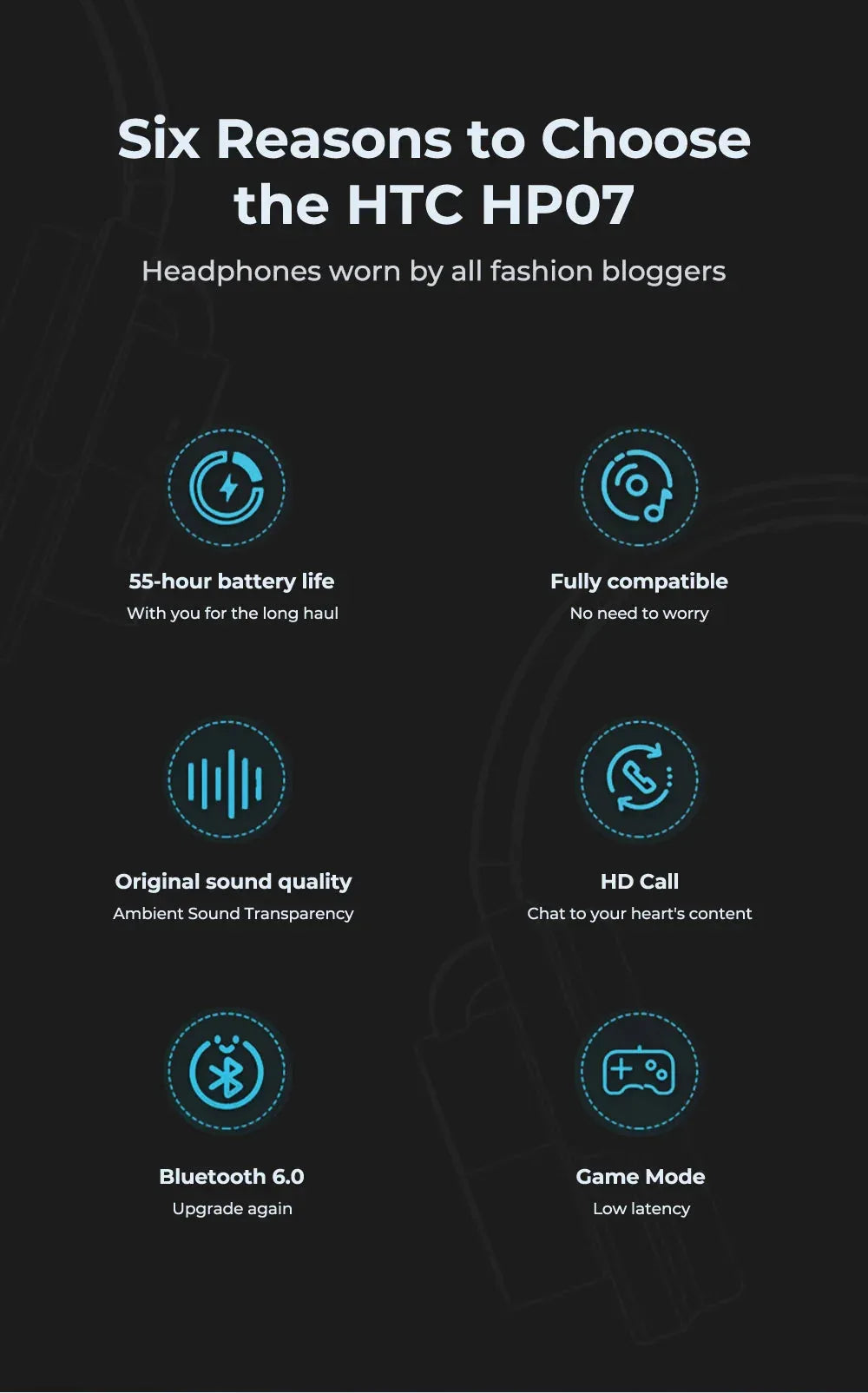 Over-ear Headphones 134 Languages Translation Earphones Htc™ - RS Store