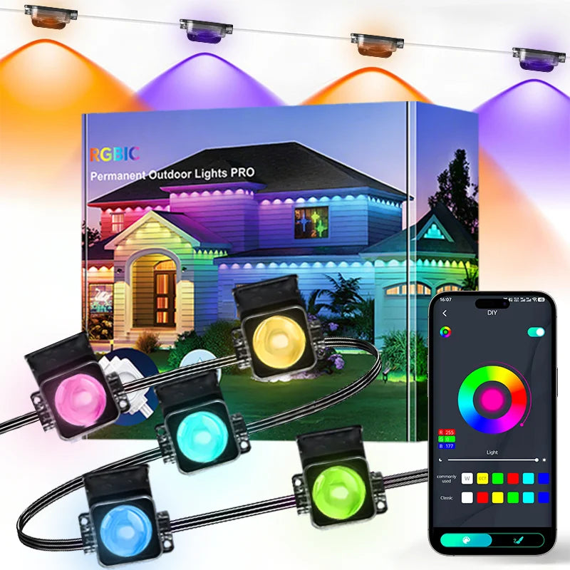 Permanent Outdoor Lights RGB Eaves Lights Bluetooth IP67 Waterproof™