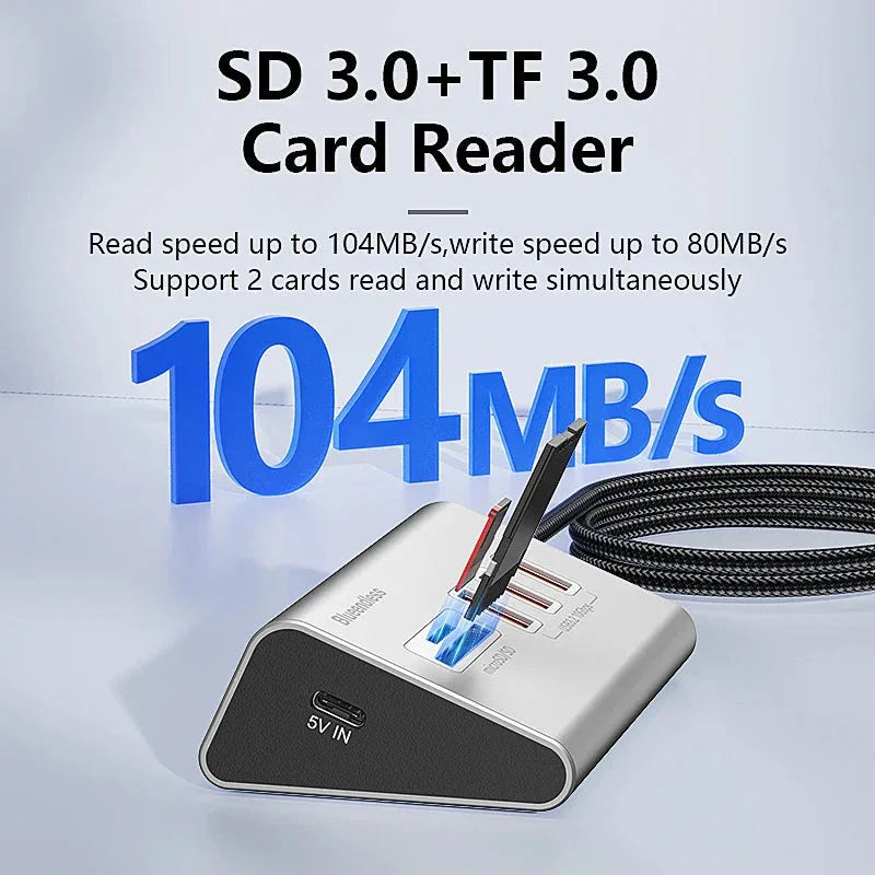 Blueendless Aluminium USB3.2 Gen2 10Gbps 5 ports HUB™ - RS Store