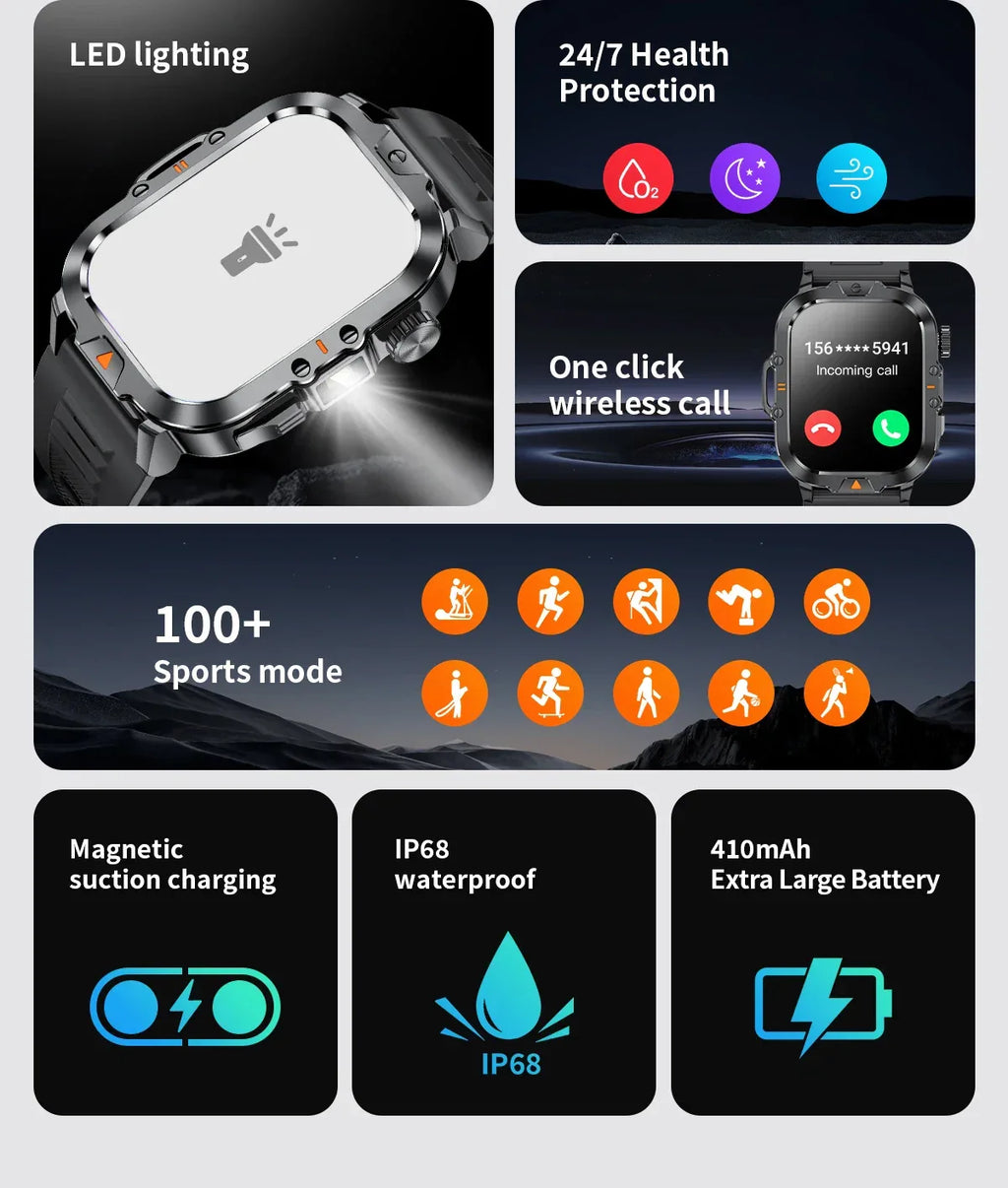 LIGE 2.01-inch HD Screen Men Smart Watch™ - RS Store