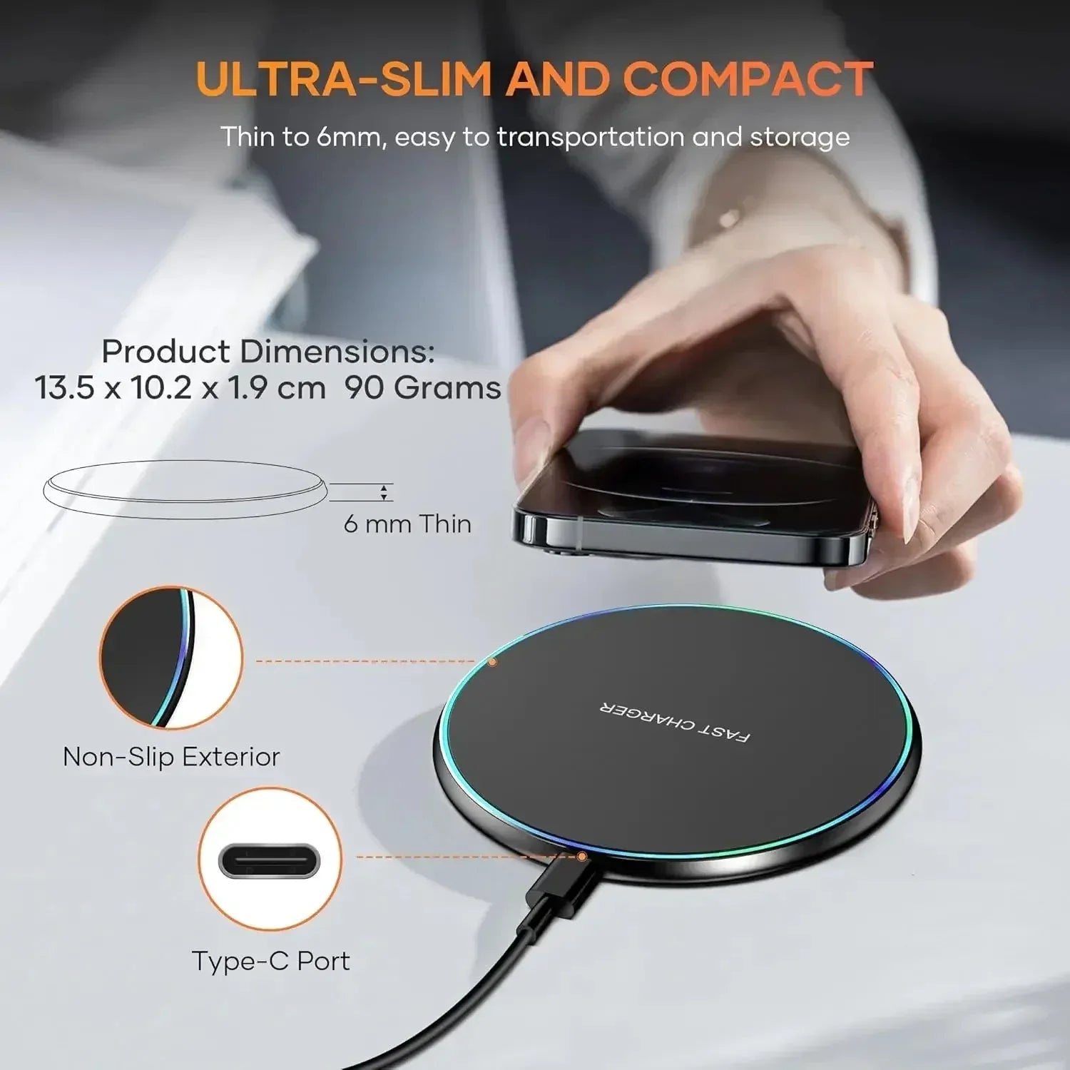 Mini LED Wireless Charger Pad™ - RS Store