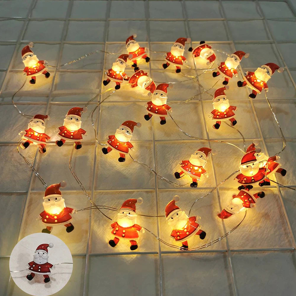 Santa Claus & Snowman LED String Lights™