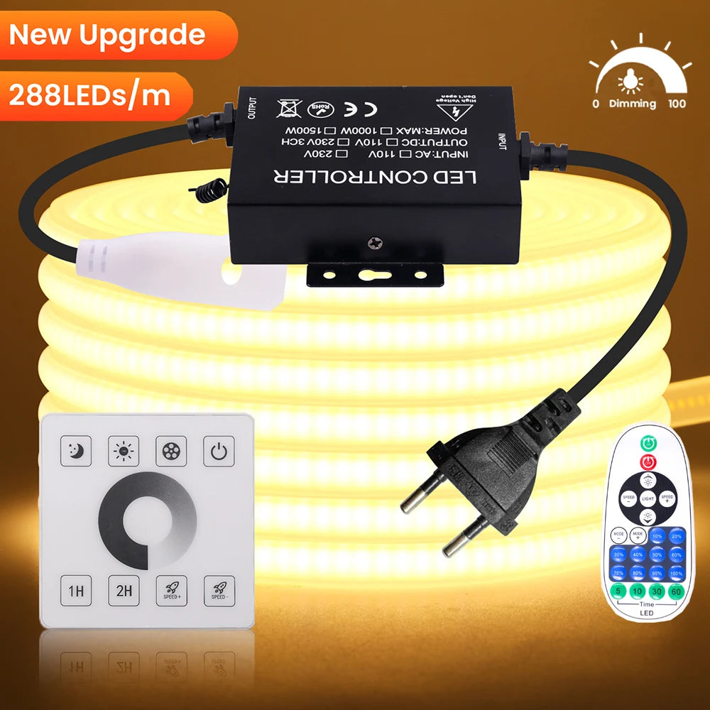 220V Dimmable COB LED Neon Strip Light Kisufu™