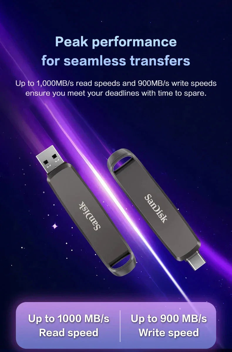 Extreme PRO Dual USB 3.2 Type-C Flash Drive Sandisk™ - RS Store