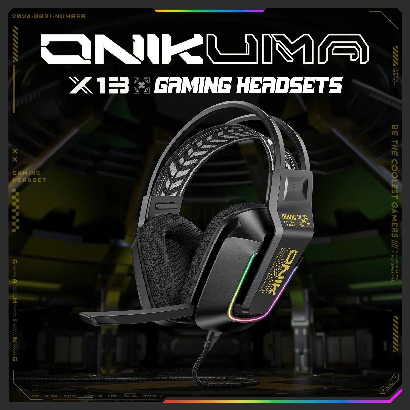 X13 Wired Gaming Headset Onikuma™ - RS Store