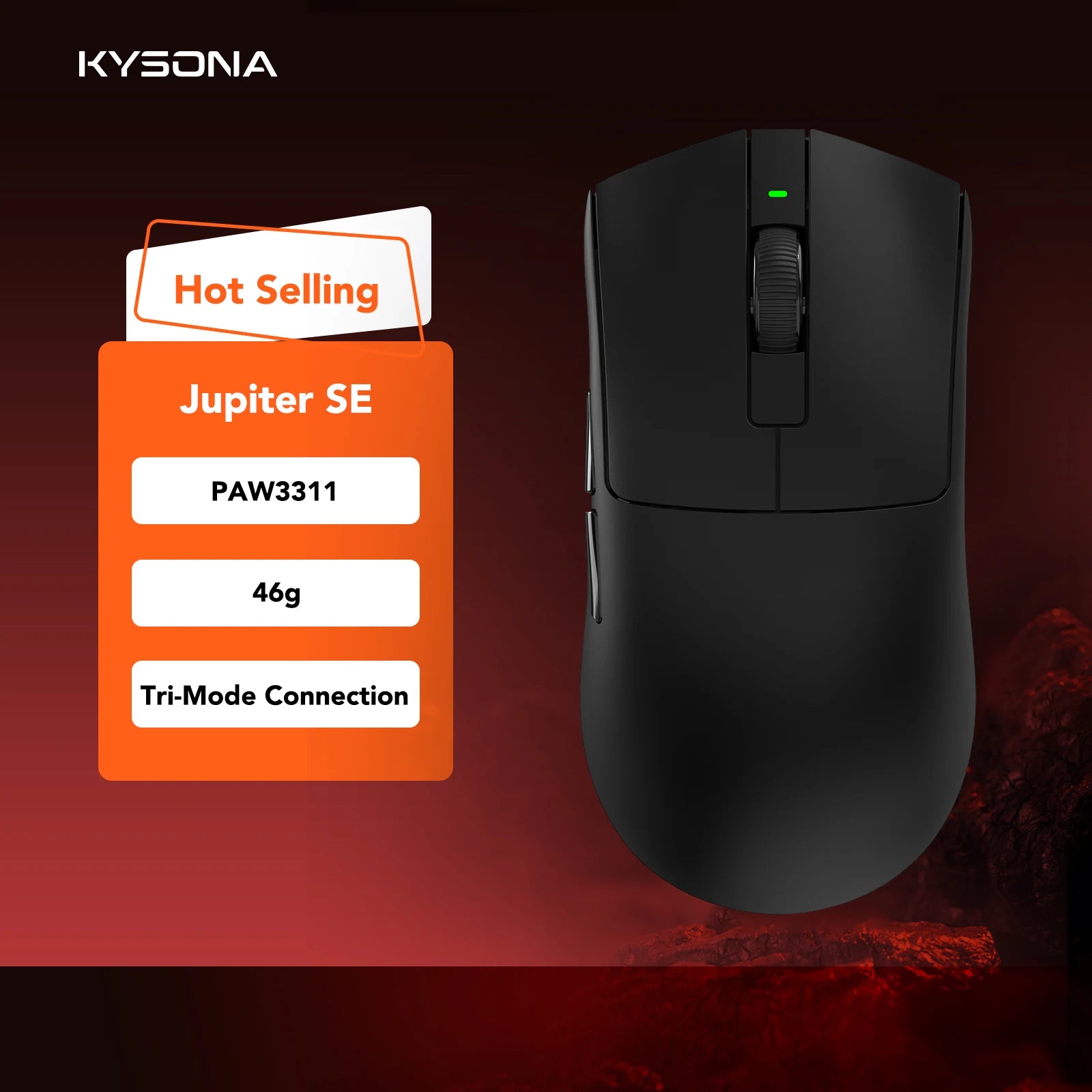 Wireless Mouse PAW3395 Sensor 26000DPI Kysona™