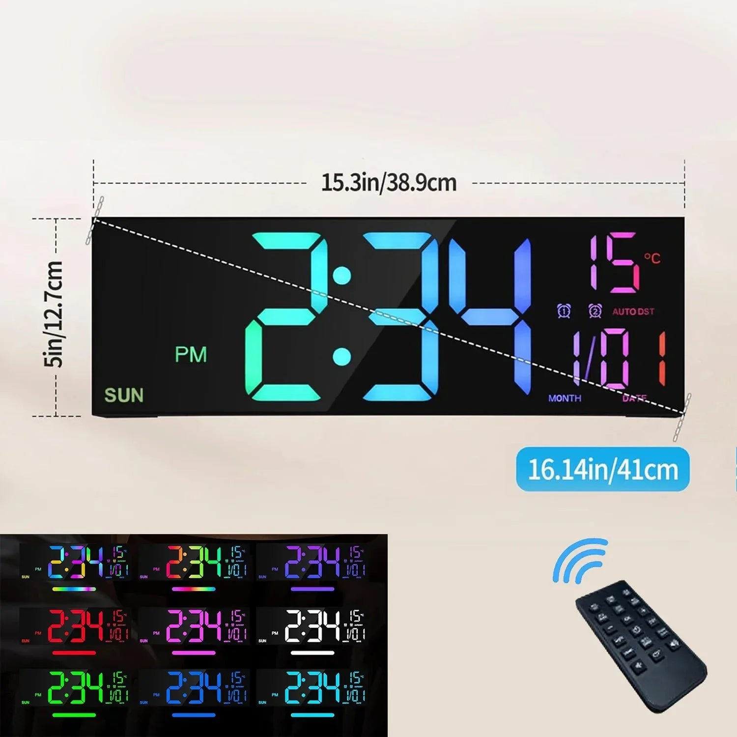 16.2'' Large Digital Wall Clock Cyp™ - RS Store