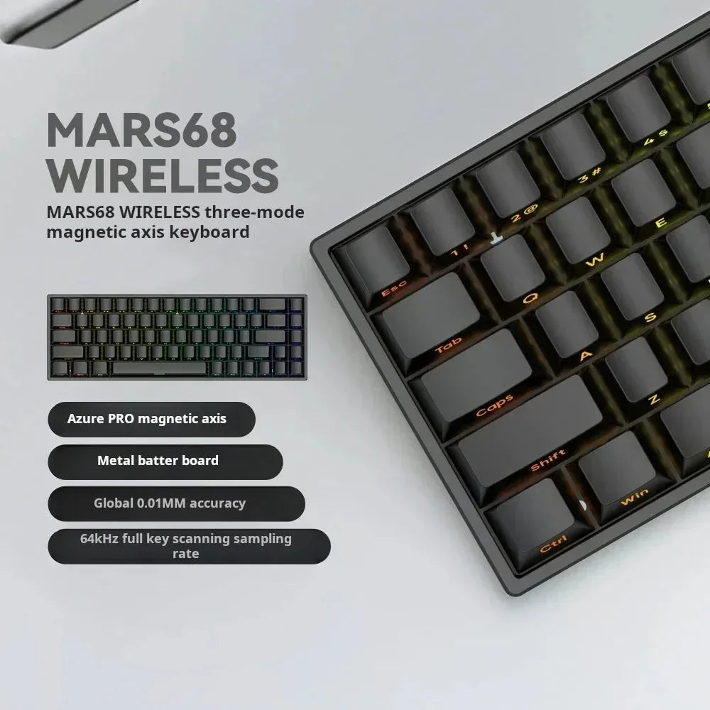 Mars68 PRO Magnetic Switch Gaming Keyboard Attach Shark™ - RS Store
