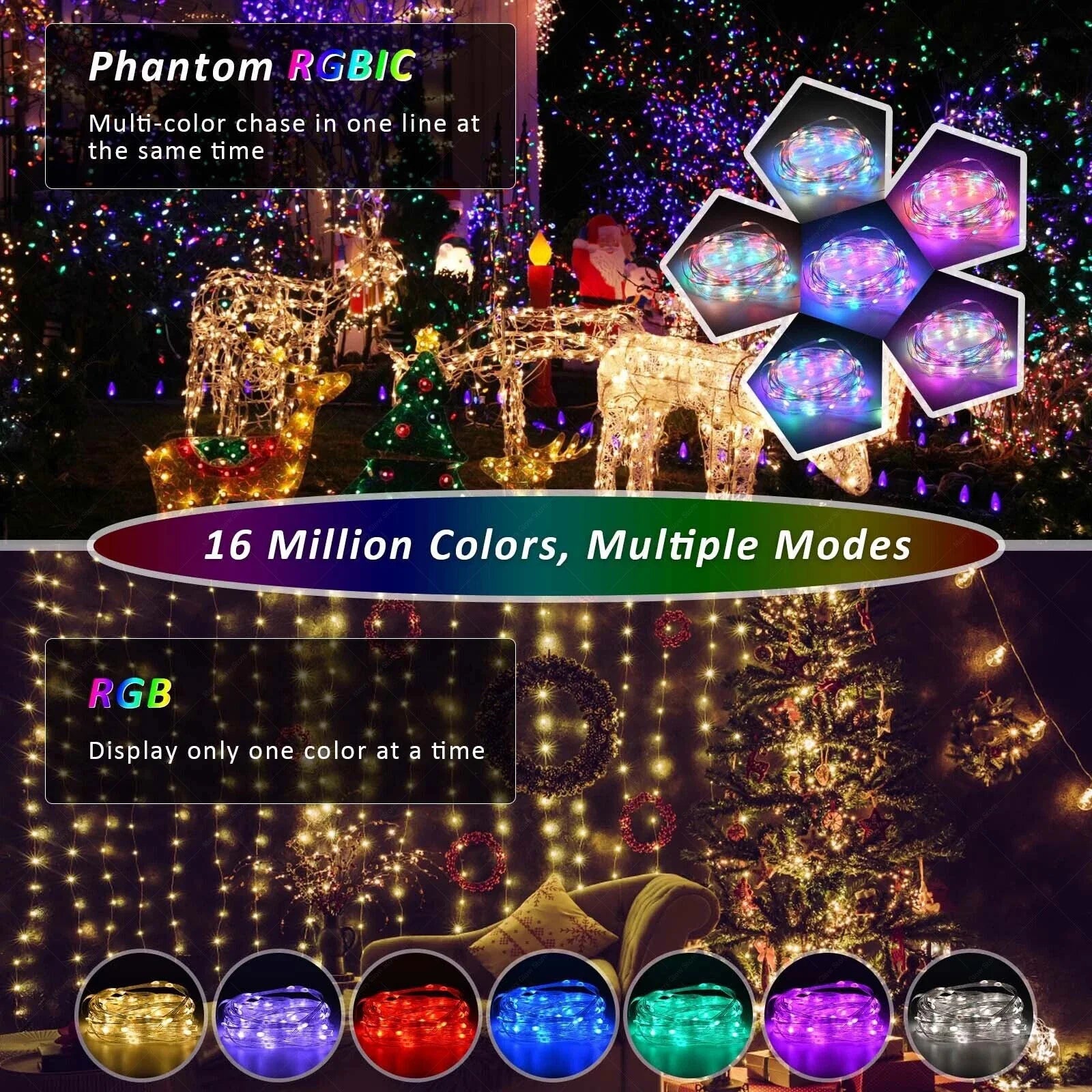 10M LED String Lights Smart Bluetooth Remote Control™