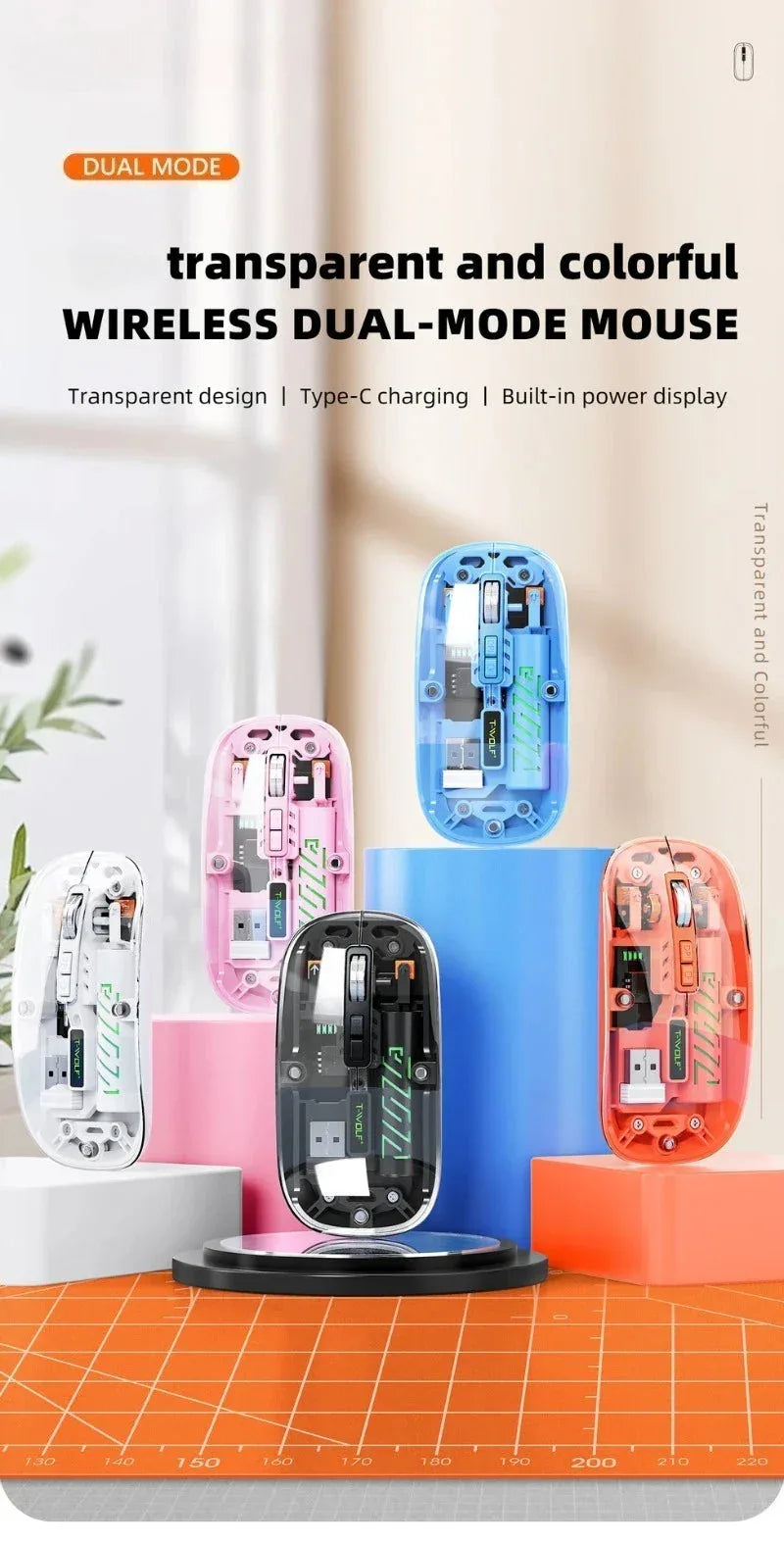 Transparent Wireless Mouse Opuyym™ - RS Store