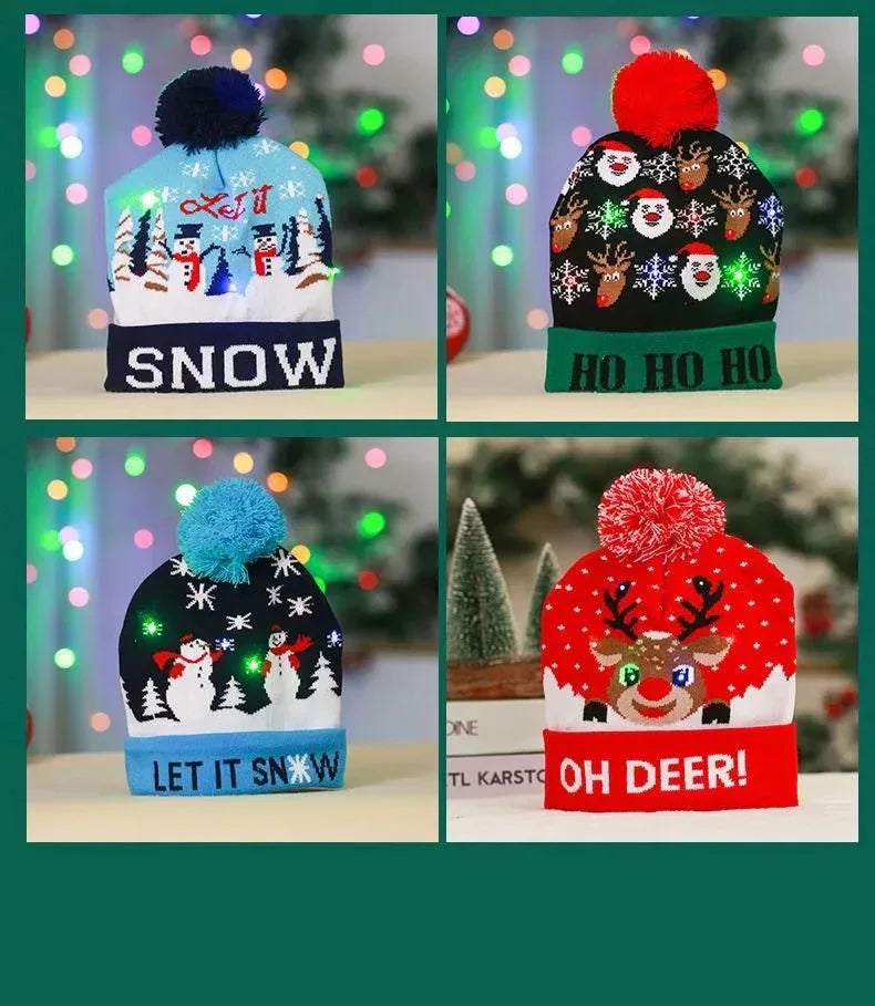 Christmas LED Knit Hat Light-Up Beanie™ - RS Store