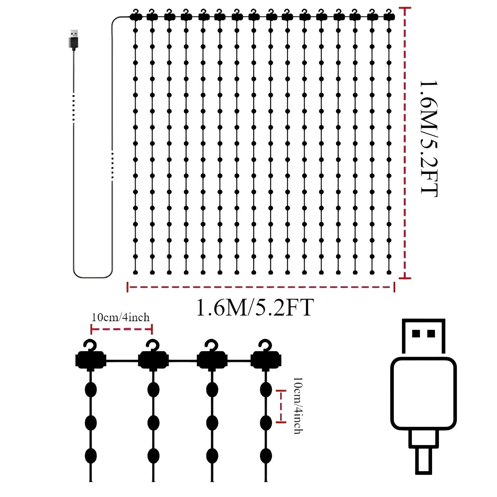 400 LED Smart Curtain Lights™