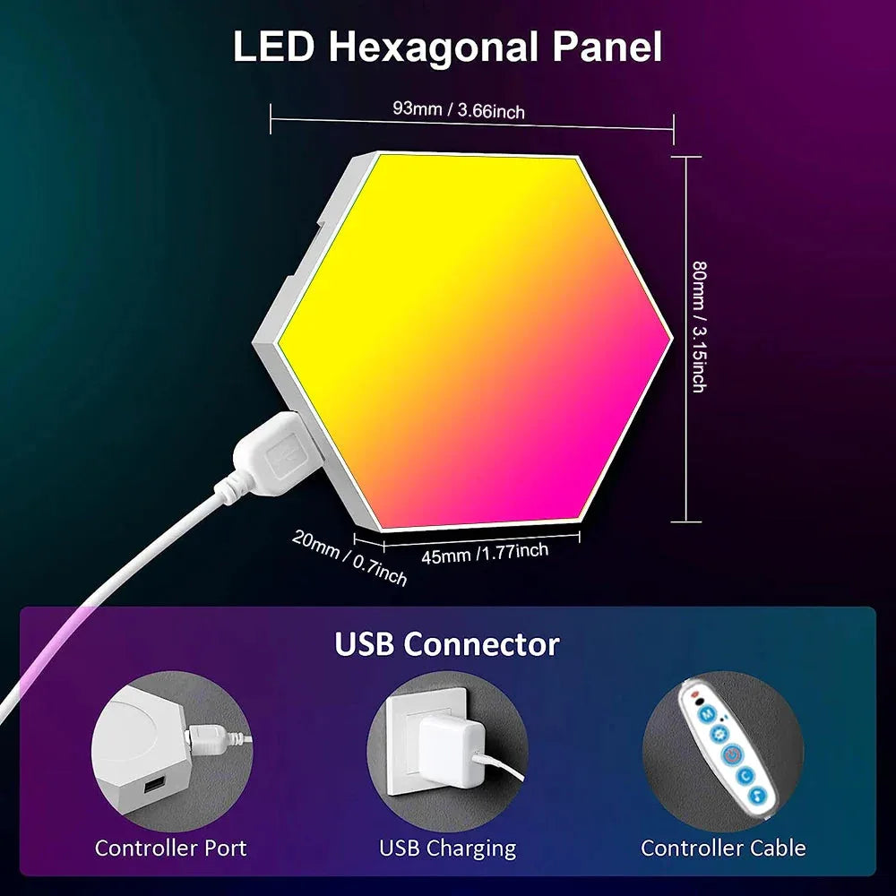 RGB Smart Hexagonal Wall Lamp Toucloud™ - RS Store