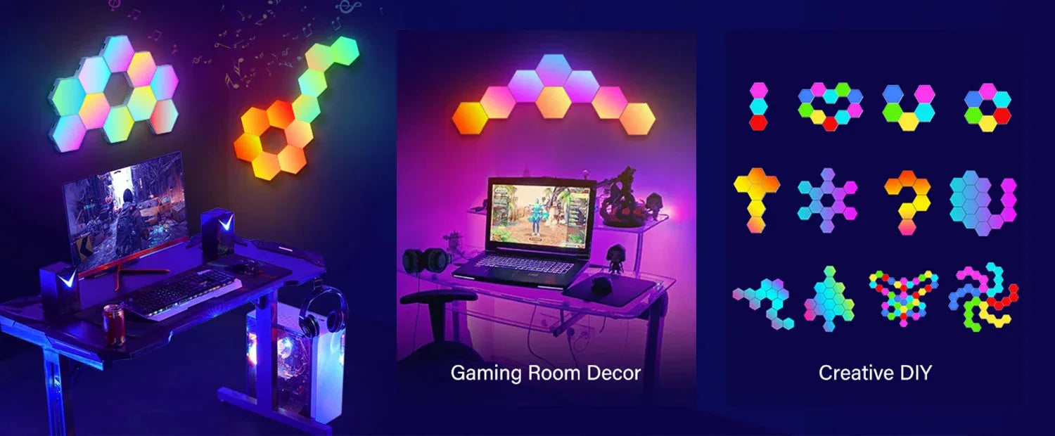 RGB Smart Hexagonal Wall Lamp Toucloud™ - RS Store