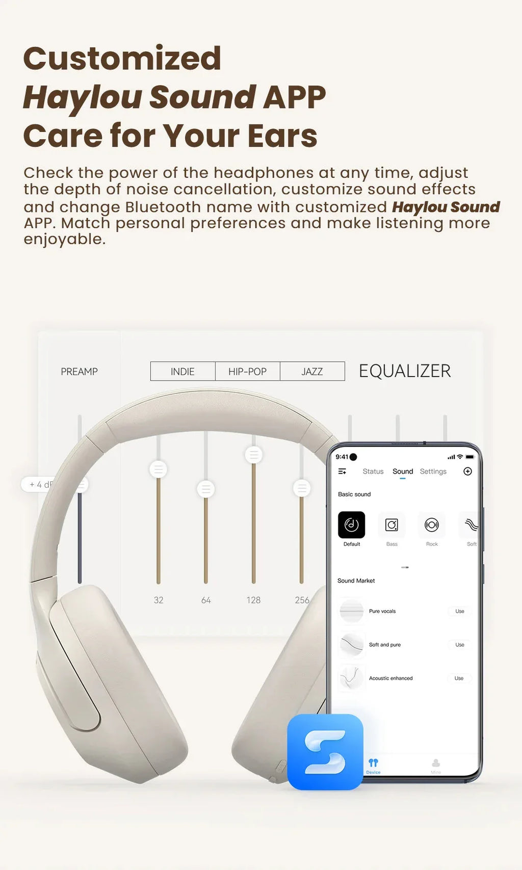 S35 ANC Wireless Headphones Haylou™ - RS Store