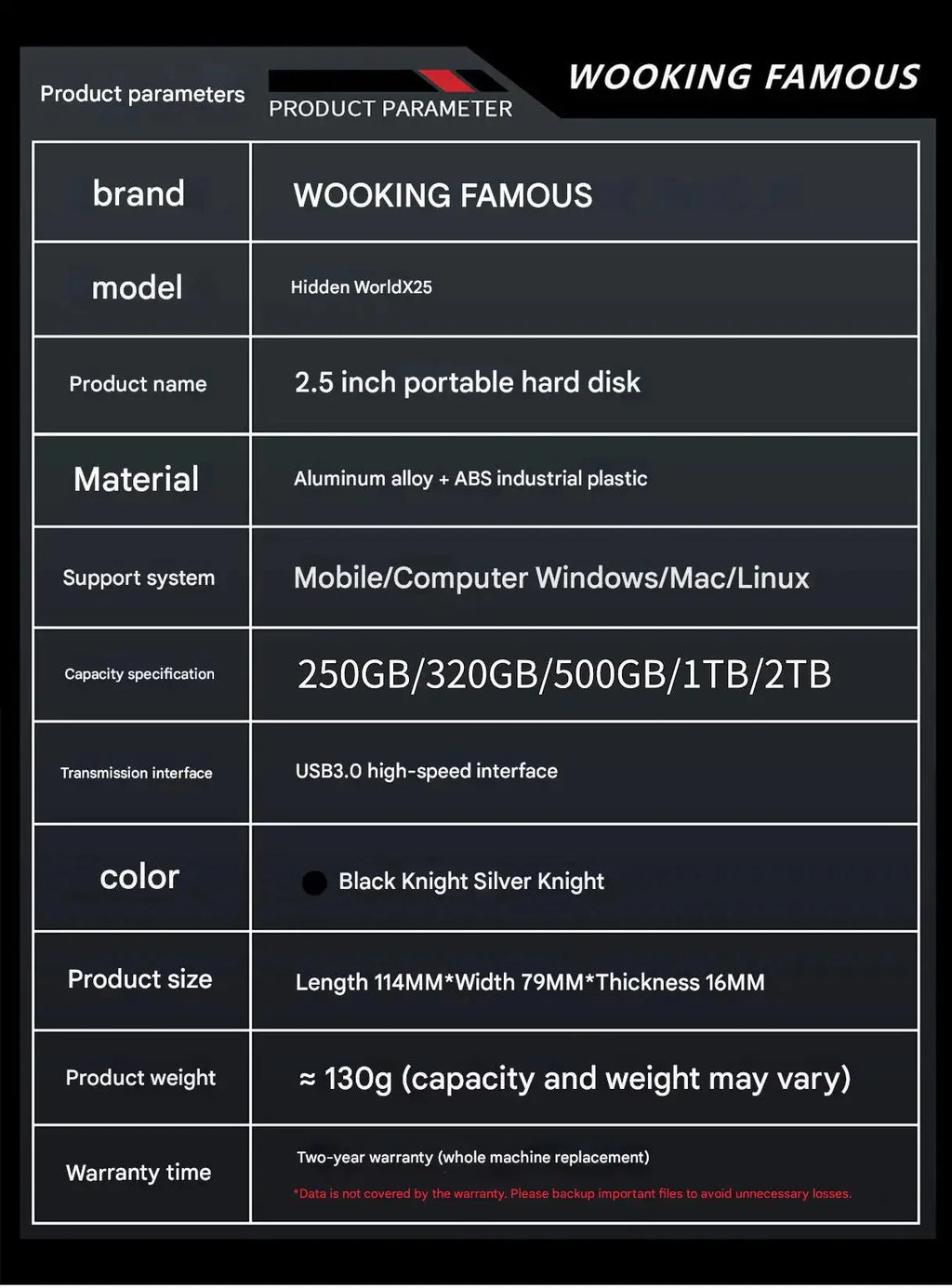 Portable HDD External Hard Drive Disk 320GB 500GB 1TB USB3.0™ - RS Store