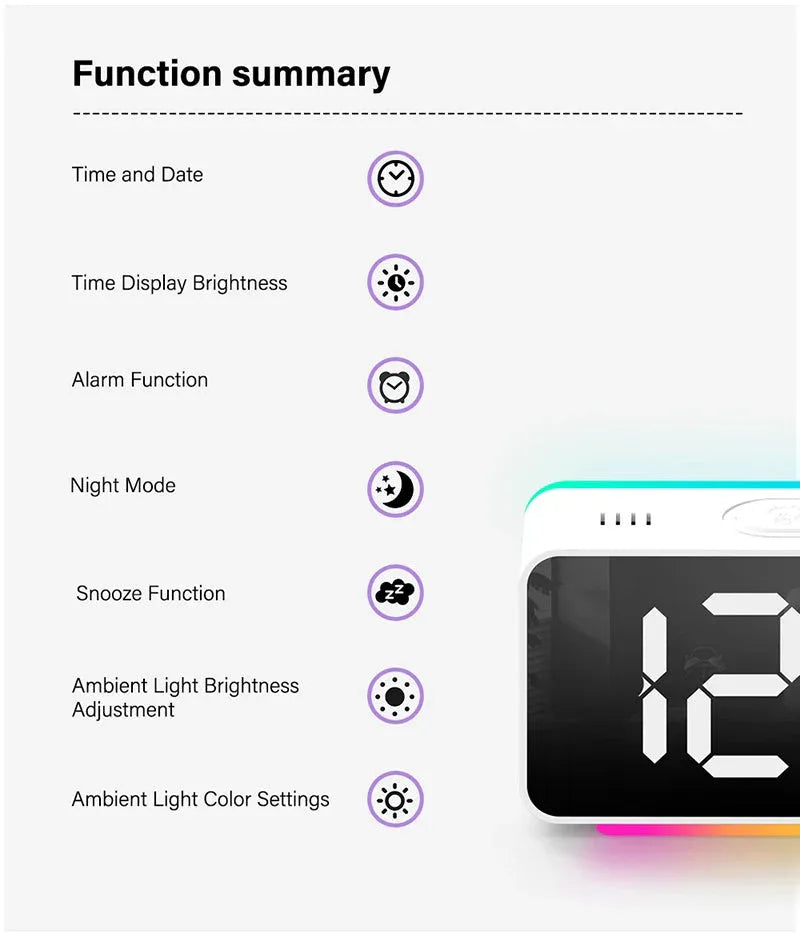LED Digital Alarm Clock Niditon™ - RS Store
