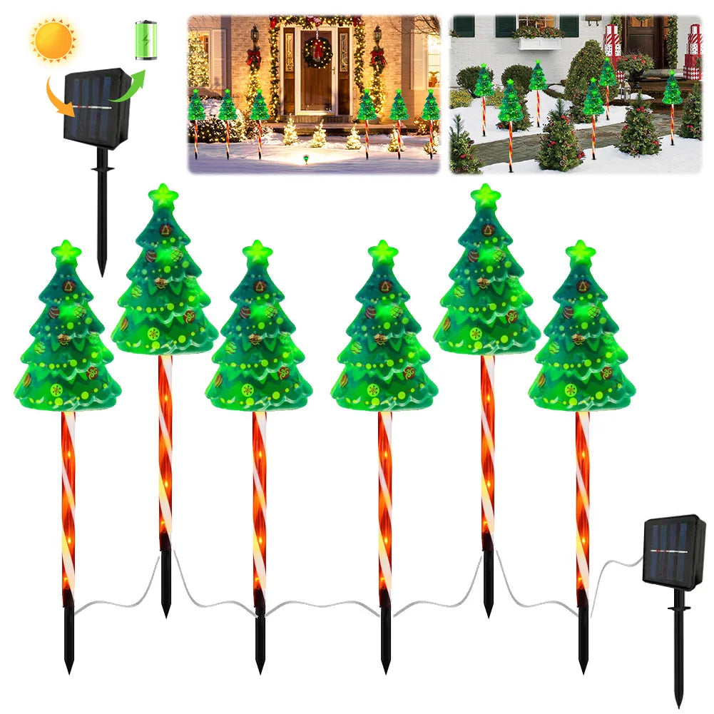 6 Pack Solar Xmas Tree Light™