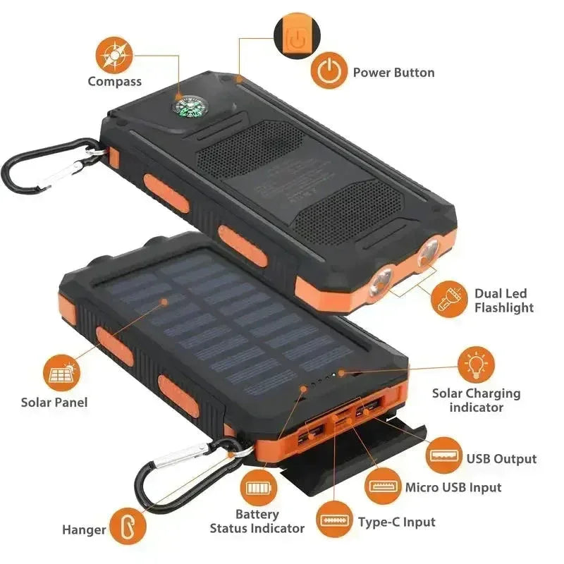 Outdoor Solar Power Bank 4-in-1 10000mAh™ - RS Store