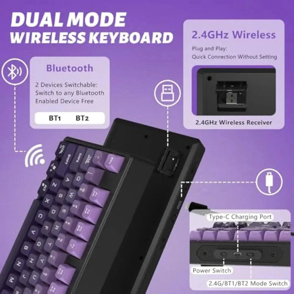 Free Wolf M87 75% Wireless Gaming Keyboard™ - RS Store