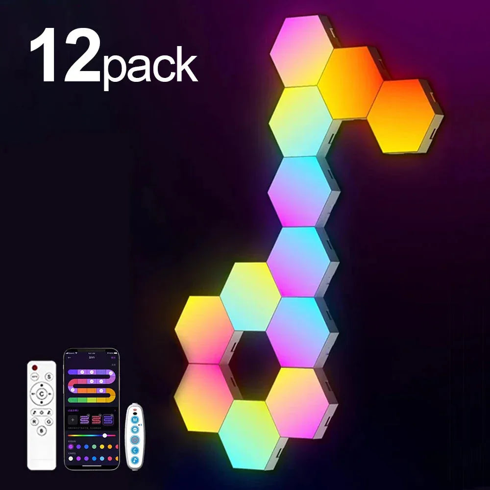 RGB Smart Hexagonal Wall Lamp Toucloud™ - RS Store