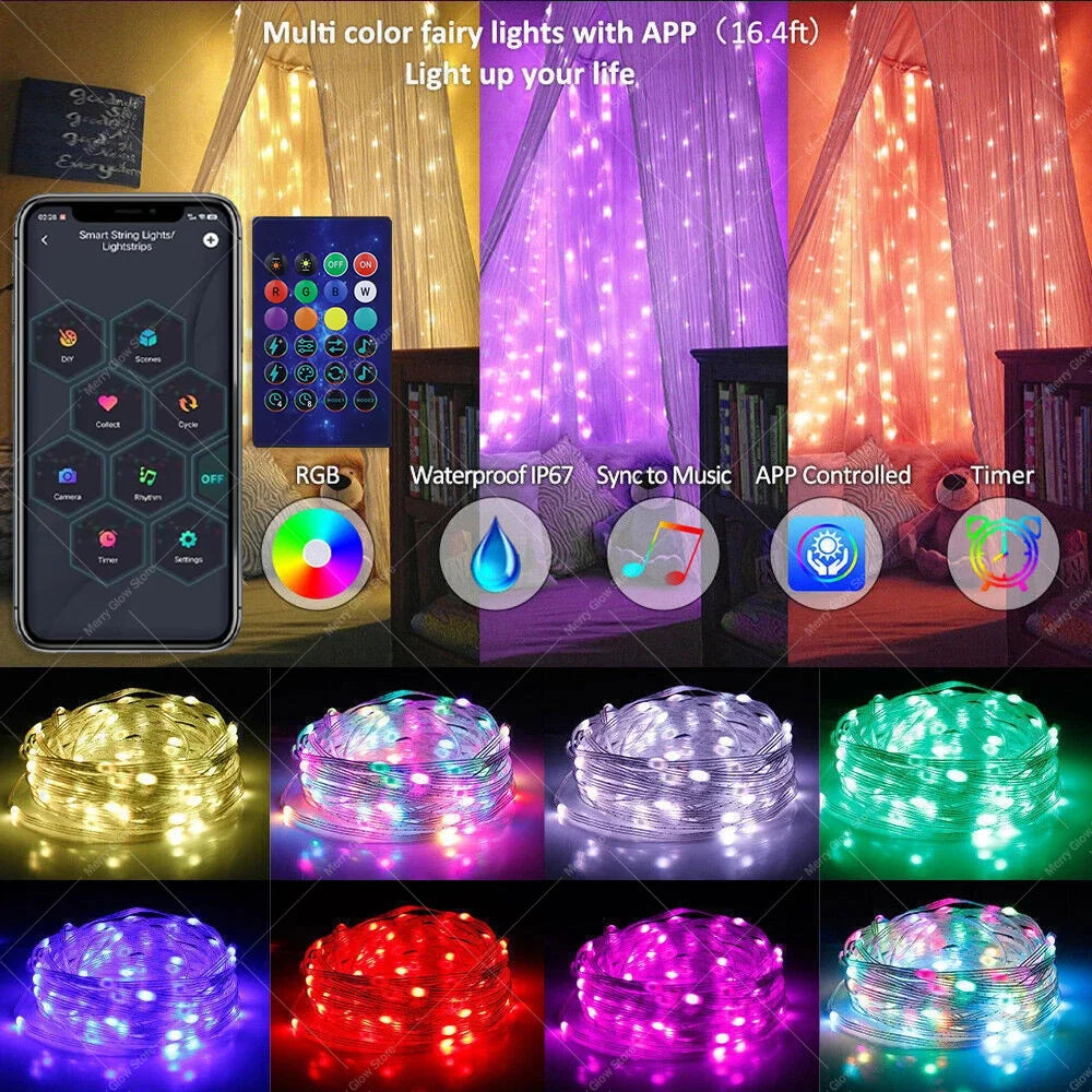 10M LED String Lights Smart Bluetooth Remote Control™